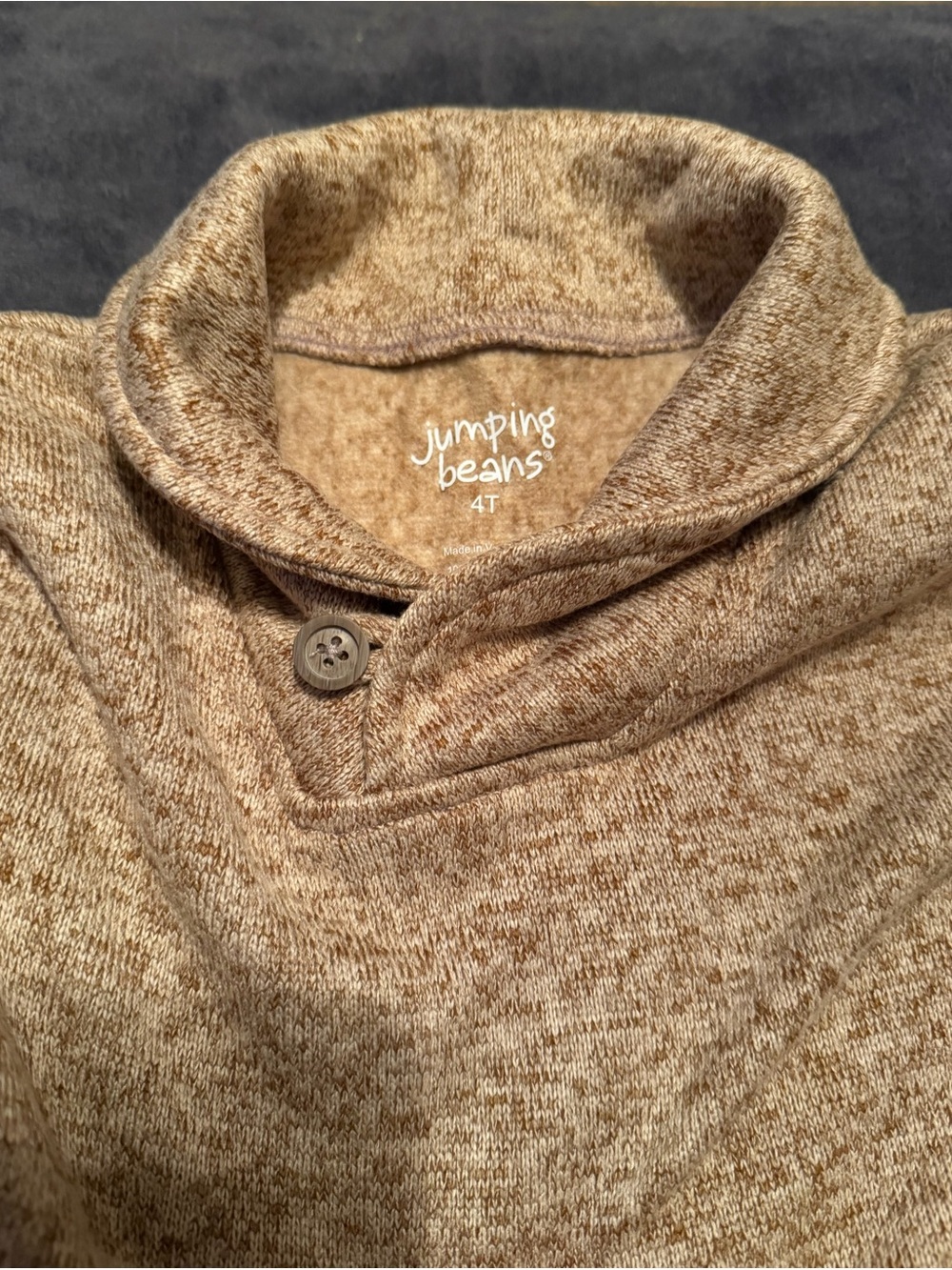jumping beans Tan Shawl-Collar Turtleneck Sweater